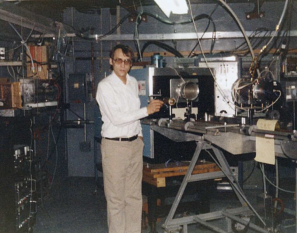Ronald Gilgenbach in the laboratory